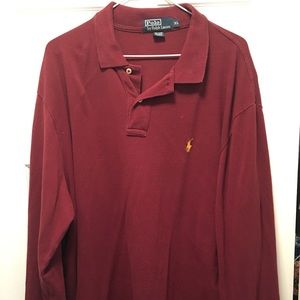 Men’s Polo Ralph Lauren long sleeve polo maroon